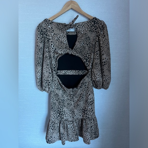 Anthropologie Maeve Knit Cut Out Mini Dress | Size 4P - Picture 5 of 6